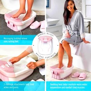Homedics Bubble Bliss Deluxe Massaging Foot Spa with 3 Massaging Attachments
